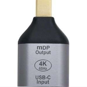 USB-C Type C Female Source to Mini Displayport DP Sink HDTV Adapter 4K 60hz 1080